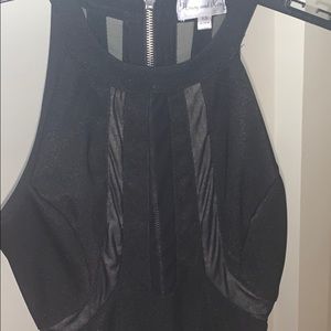 Black dress with some sheer cut outs